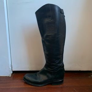 Chanel black riding boots size 39
